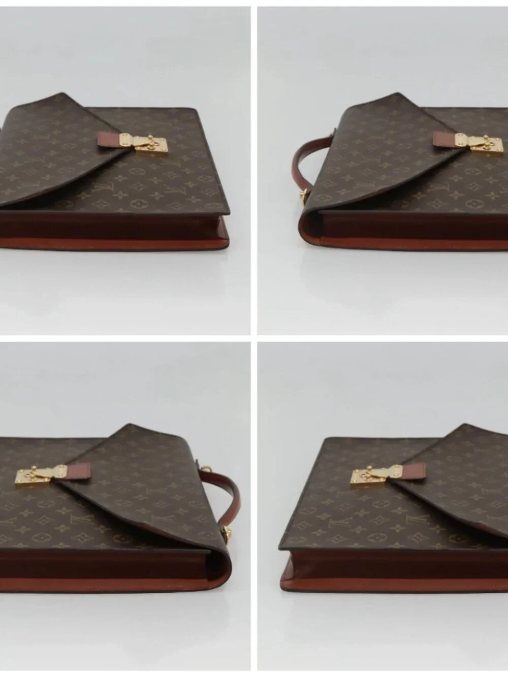 LOUIS VUITTON Monogram Porte Documents Bandouliere Bag M53338 Auth 121485
